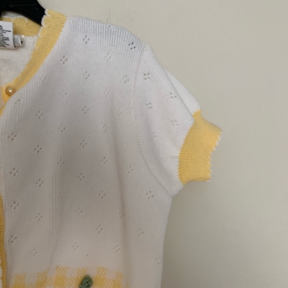 Cropped 1/4 Sleeves Knit Flower Cardigan - Picture 5 of 8